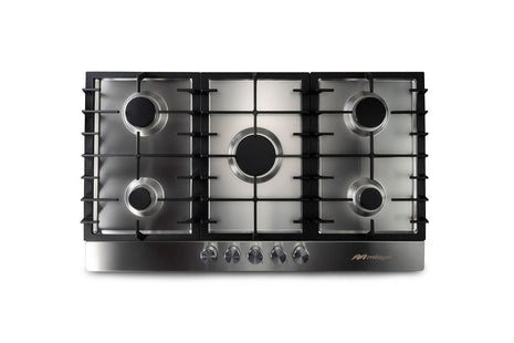 🔥 Parrilla SPARX MPS90GB de Gas | 5 Quemadores | Acero Inoxidable | Encendido Electrónico | Parrillas de Hierro Fundido | 90 cm de Ancho